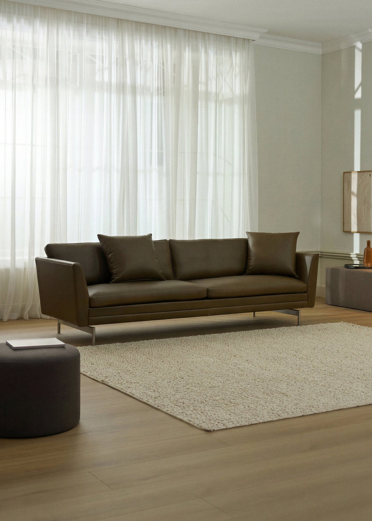MH2301 Sofa, gefion læder fra Mogens Hansen - 1 - Jacobsen Plus