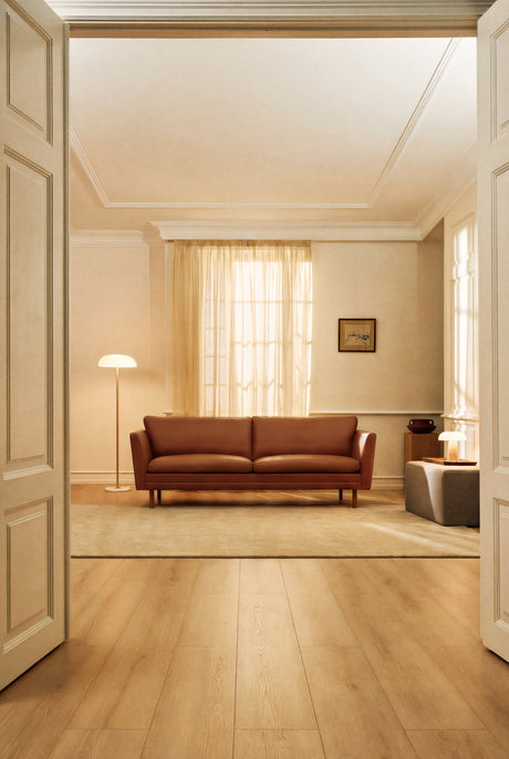 MH2301 Sofa, Gefion Leder fra Mogens Hansen - Cognac / 2 Pers. - Jacobsen Plus