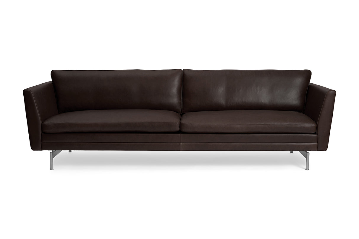 MH2301 Sofa, gefion læder fra Mogens Hansen - 2 pers. sofa (158 cm) / Mørkebrun - Jacobsen Plus