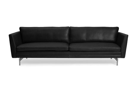 MH2301 Sofa, Gefion Leder fra Mogens Hansen - Schwarz / 2 Pers. - Jacobsen Plus