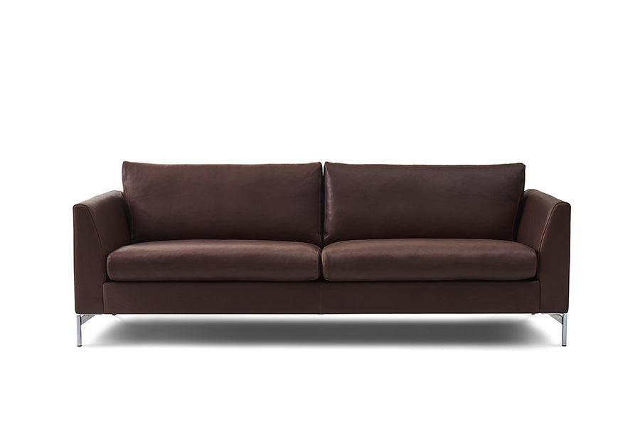 Mogens Hansen - MH272 3 pers. sofa i Frej anilinlæder - Mørkebrun - Jacobsen Plus