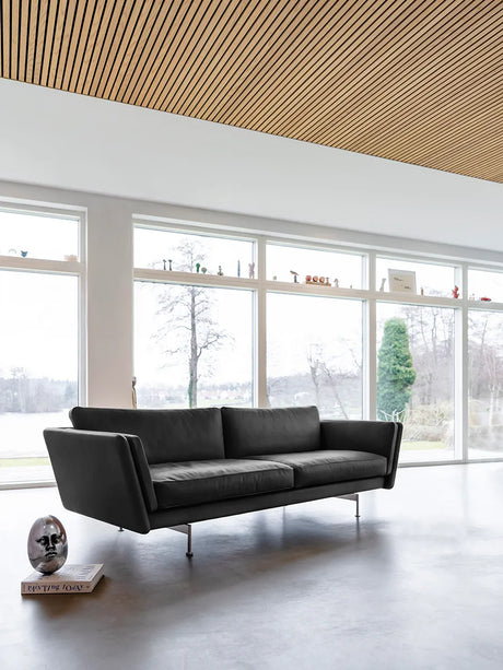 MH GRASP Sofa, Gefion Leder fra Mogens Hansen - Dunkelbraun / 223 cm - Jacobsen Plus