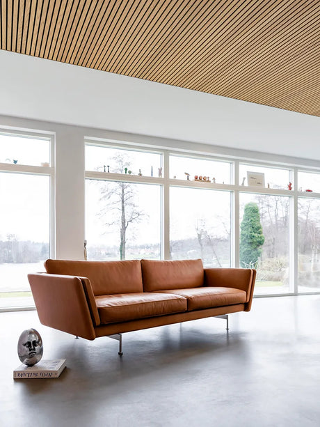 MH GRASP Sofa, Gefion Leder fra Mogens Hansen - Dunkelbraun / 223 cm - Jacobsen Plus
