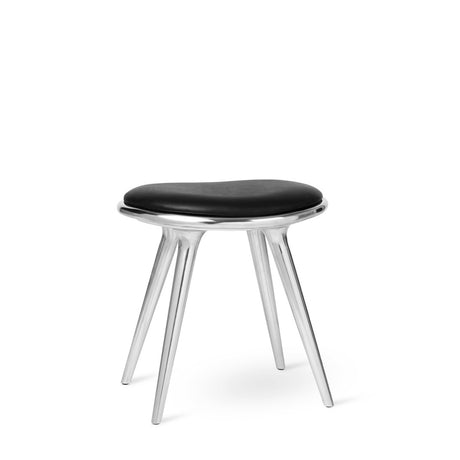 Low Stool, Aluminium, Schwarz Ultra Leder, 47 cm Hocker fra Mater - 1 - Jacobsen Plus
