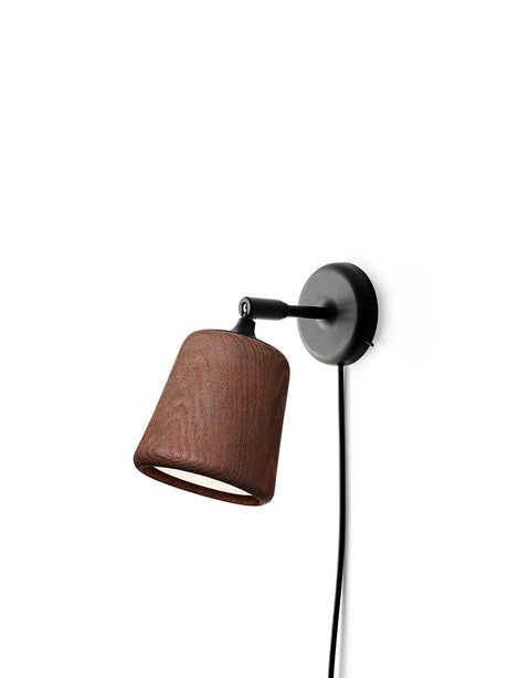 Material Wandleuchte von New Works - Geräucherte Eiche - Jacobsen Plus