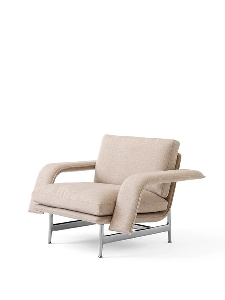 Meantime AV29 Lounge Chair von &Tradition - Hallingdal 0220 / Poliertes Aluminium - Jacobsen Plus
