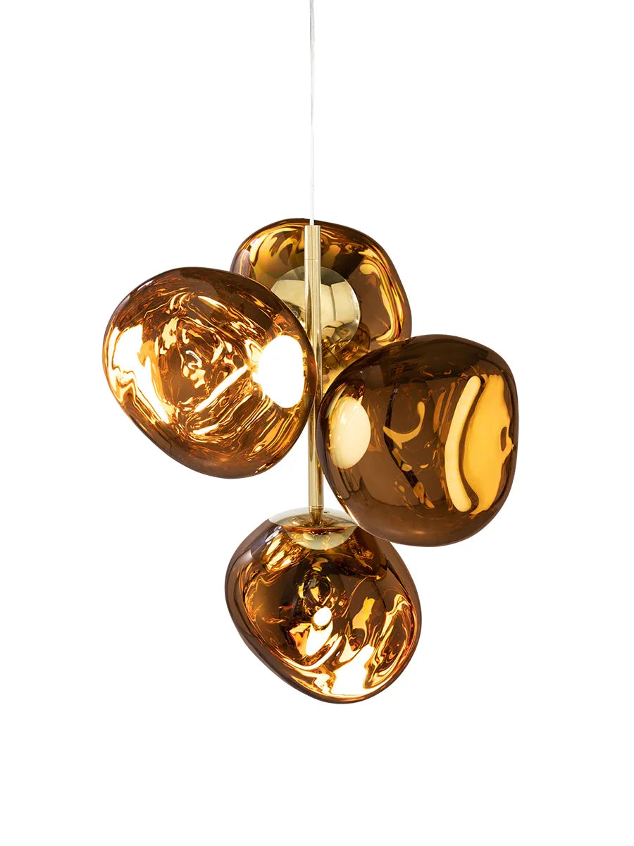 Melt Chandelier Mini fra Tom Dixon - Gold - Jacobsen Plus