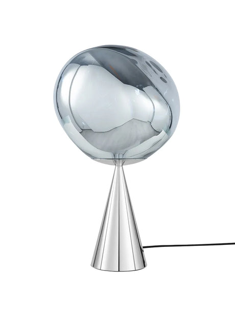 Melt Cone Fat Tischlampe von Tom Dixon - Silber - Jacobsen Plus