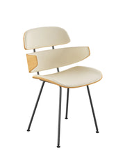 Midas Armstuhl, creme Leder von Naver Collection
