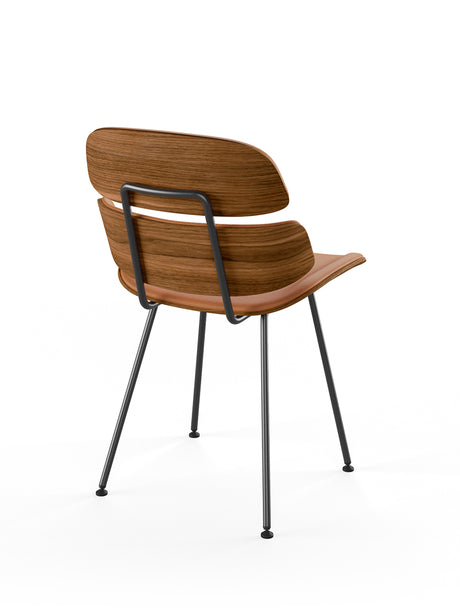Midas stol, cognac læder fra Naver Collection - Valnød - Jacobsen Plus
