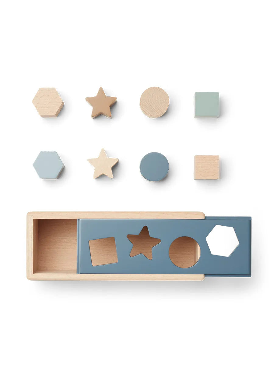 Midas Steckbox, Geometric Whale Blue Multi Mix von Liewood - 1 - Jacobsen Plus
