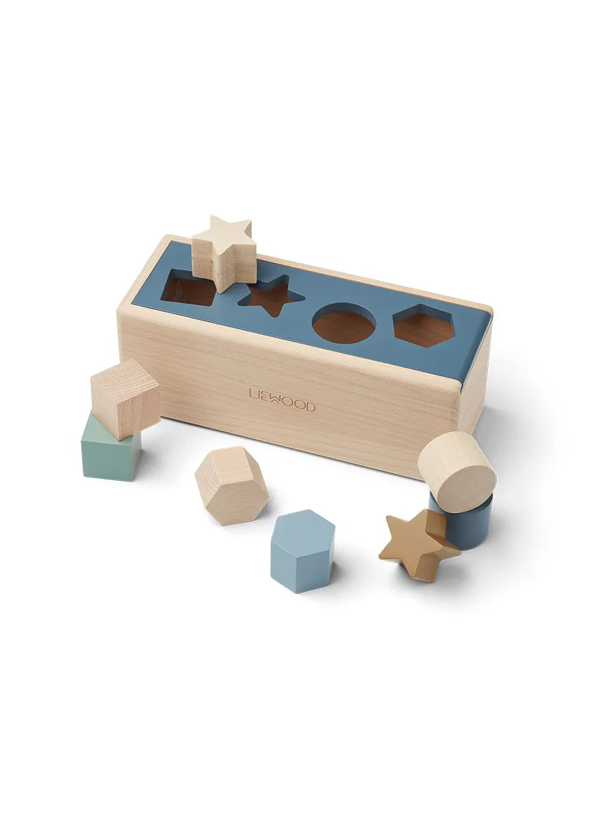 Midas Steckbox, Geometric Whale Blue Multi Mix von Liewood - 2 - Jacobsen Plus