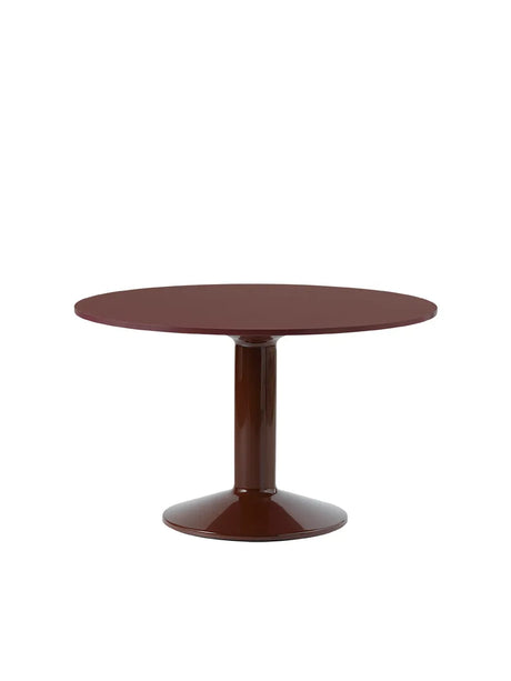 Midst Table Ø 120 cm, Linoleum von Muuto - Dunkelrotes Linoleum – dunkelrot - Jacobsen Plus