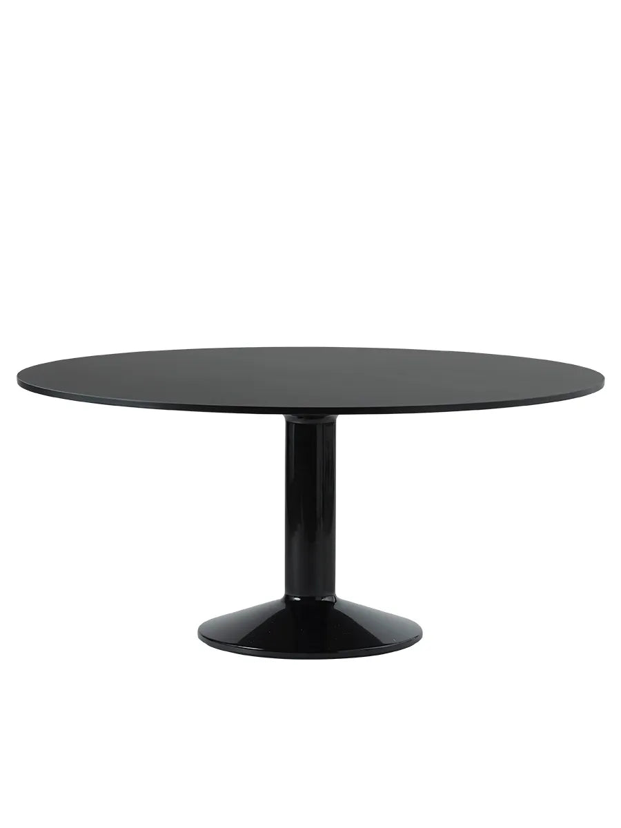 Midst Table Ø 160 cm, Linoleum von Muuto - Schwarzes Linoleum – schwarz - Jacobsen Plus