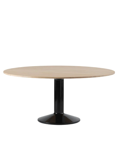 Midst Table Ø 160 cm, Eiche geölt von Muuto - Geölte Eiche - Schwarz - Jacobsen Plus