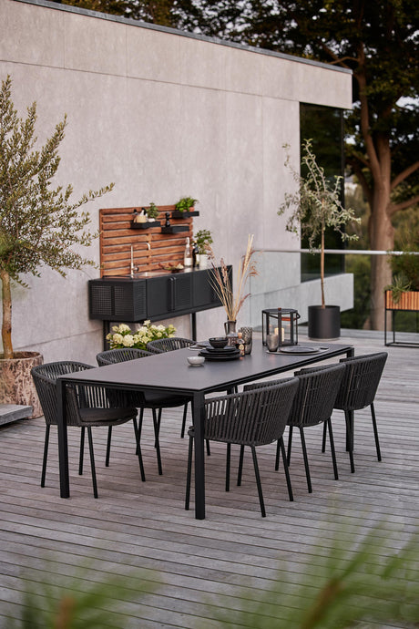 Pure Tisch, 150x90 cm von Cane-line - Toscana Sand / Lavagrau - Jacobsen Plus