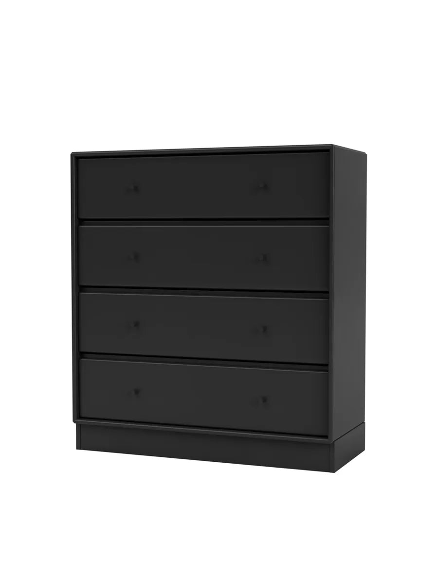 1125 kommode inkl. sokkel fra Montana - Black / Sokkel 7 cm - Jacobsen Plus