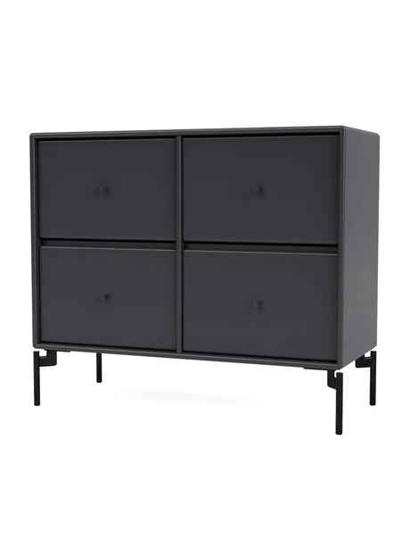 4124 kommode inkl. ben fra Montana - Anthracite / Black - Jacobsen Plus