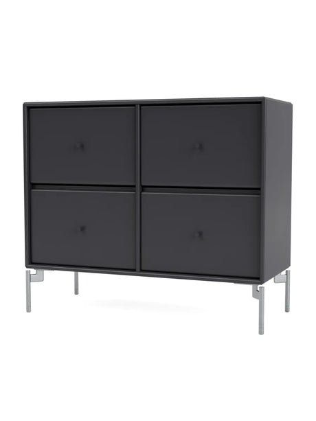 4124 kommode inkl. ben fra Montana - Anthracite / Krom - Jacobsen Plus