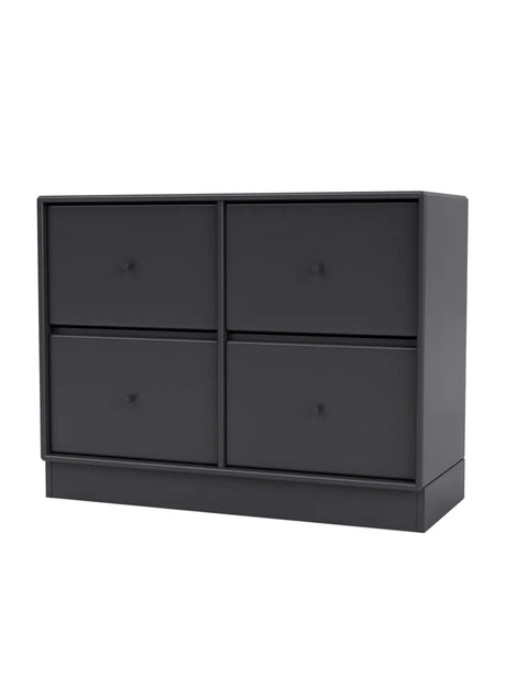 4124 kommode inkl. sokkel fra Montana - Anthracite / Sokkel 3 cm - Jacobsen Plus