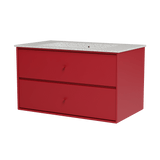 Montana Basin SU1401 – badmodul med vask, 83 cm - Beetroot - Jacobsen Plus