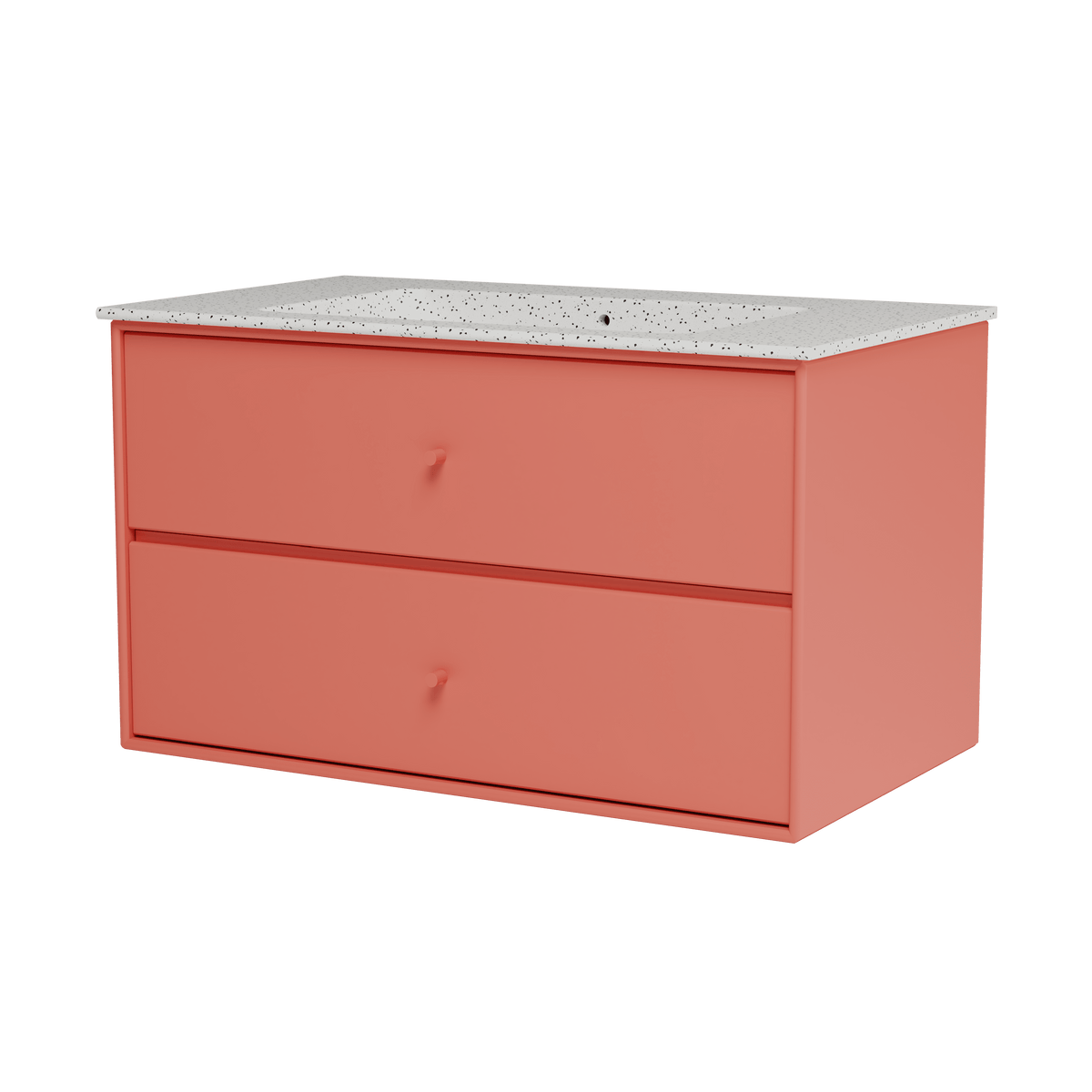 Montana Basin SU1401 – badmodul med vask, 83 cm - Rhubarb - Jacobsen Plus