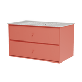 Montana Basin SU1401 – badmodul med vask, 83 cm - Rhubarb - Jacobsen Plus