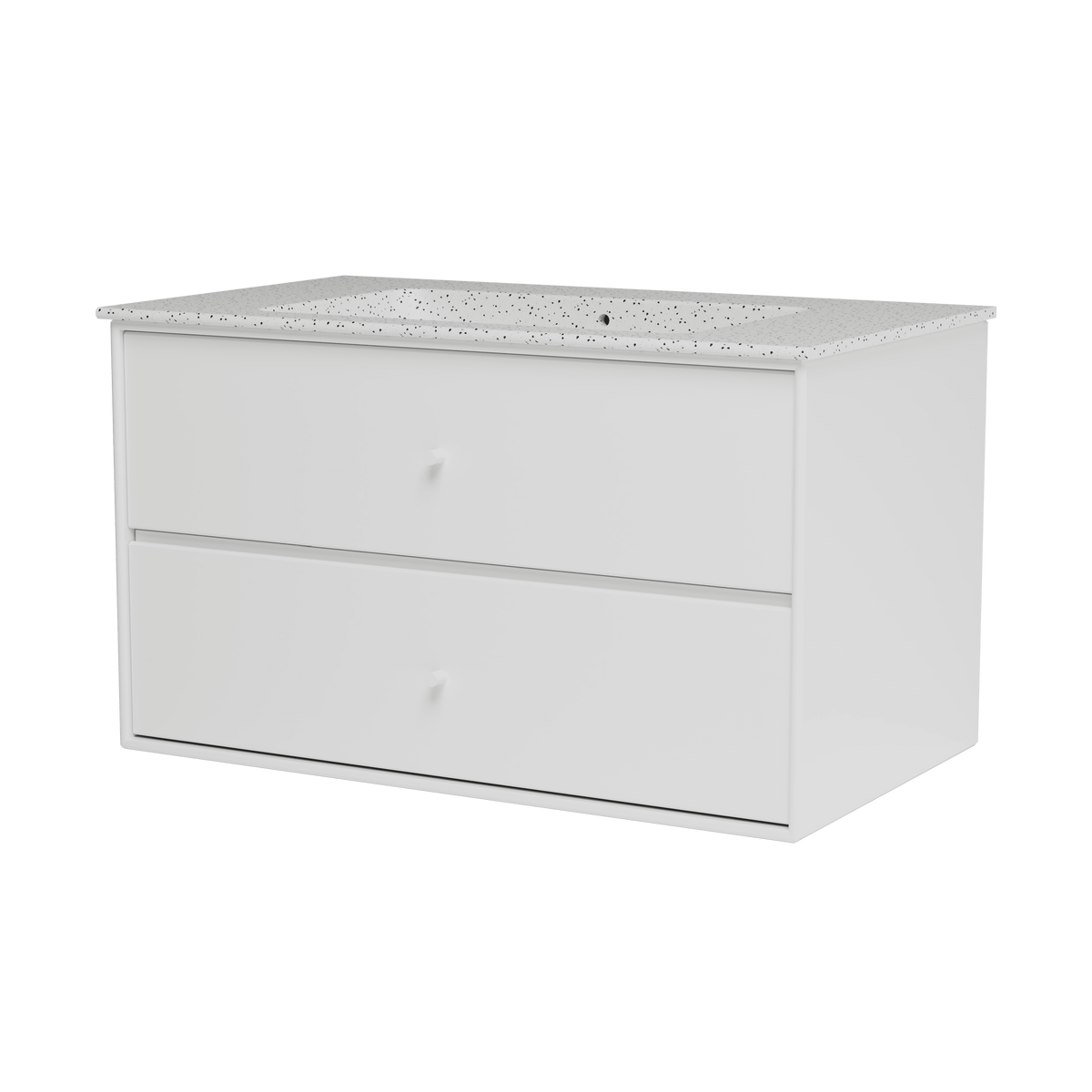 Montana Basin SU1401 – badmodul med vask, 83 cm - Snow - Jacobsen Plus