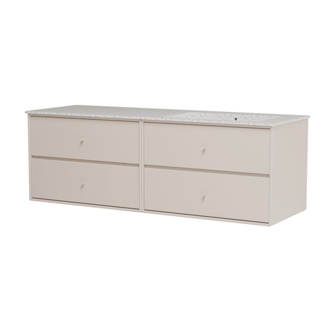 Montana Basin SU2402 – Badmöbel mit Waschbecken, 141 cm - Clay - Jacobsen Plus