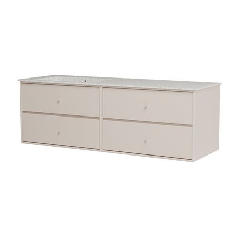 Montana Basin SU2404 – Badmöbel mit Waschbecken, 141 cm - Clay - Jacobsen Plus