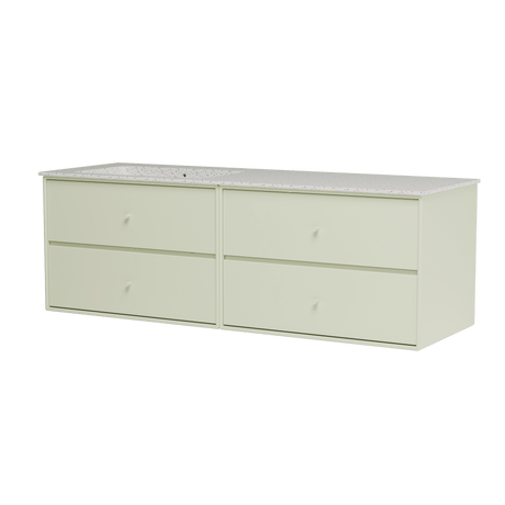 Montana Basin SU2404 – Badmöbel mit Waschbecken, 141 cm - Clay - Jacobsen Plus