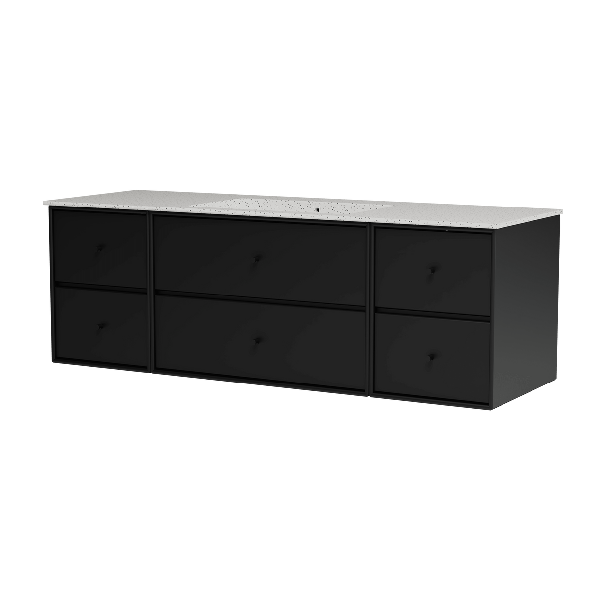 Montana Basin SU2409 – badmodul med vask, 142 cm - Black - Jacobsen Plus
