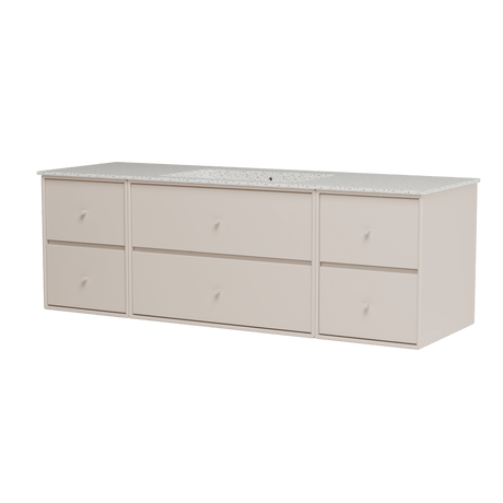Montana Basin SU2409 – Badmodul mit Waschbecken, 142 cm - Clay - Jacobsen Plus