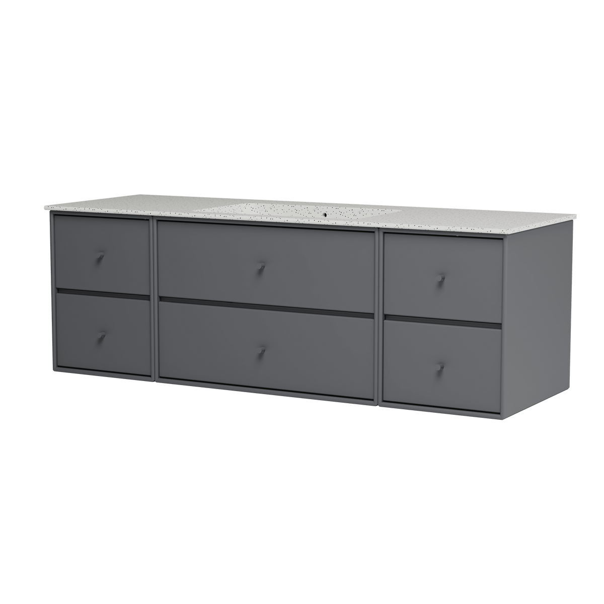Montana Basin SU2409 – badmodul med vask, 142 cm - Coal - Jacobsen Plus