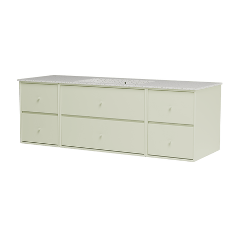 Montana Basin SU2409 – Badmodul mit Waschbecken, 142 cm - Clay - Jacobsen Plus