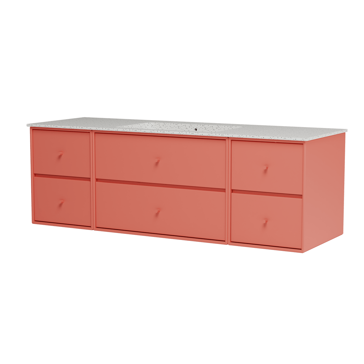 Montana Basin SU2409 – badmodul med vask, 142 cm - Rhubarb - Jacobsen Plus