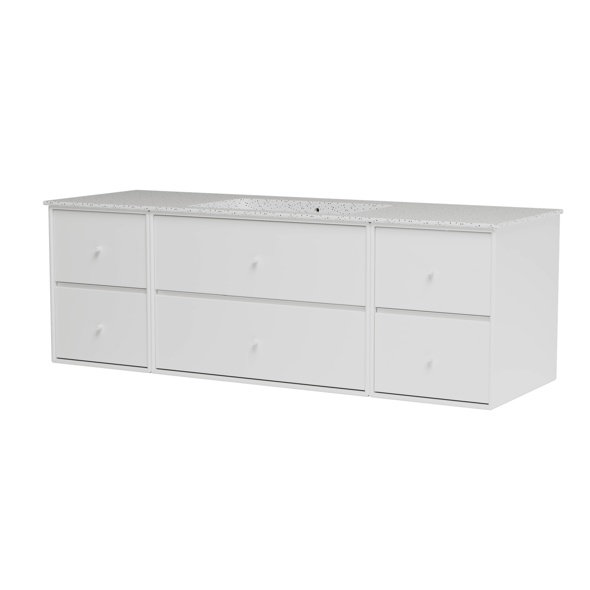 Montana Basin SU2409 – badmodul med vask, 142 cm - Snow - Jacobsen Plus
