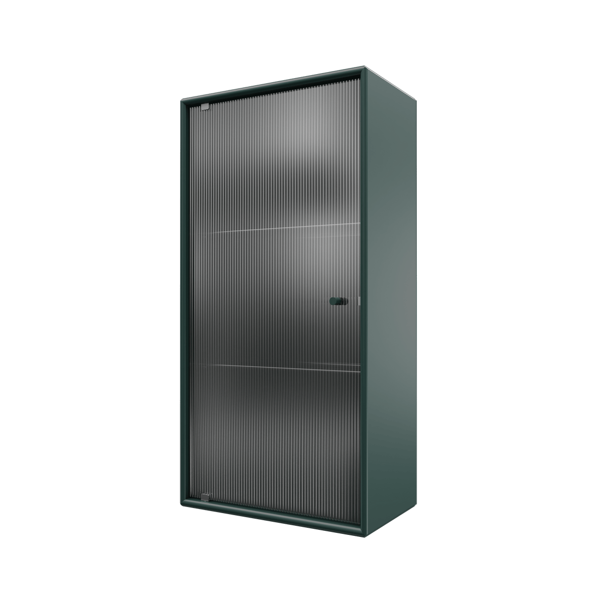 Montana Ripple V – vægskab med rillet glas, 35 × 70 cm - Black Jade - Jacobsen Plus
