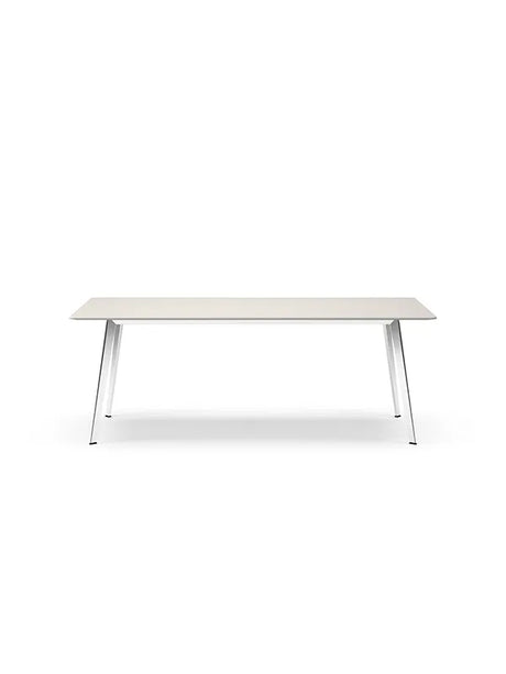 JW2090 bord fra Montana - White oak (finér eg) / Aluminium (poleret) - Jacobsen Plus