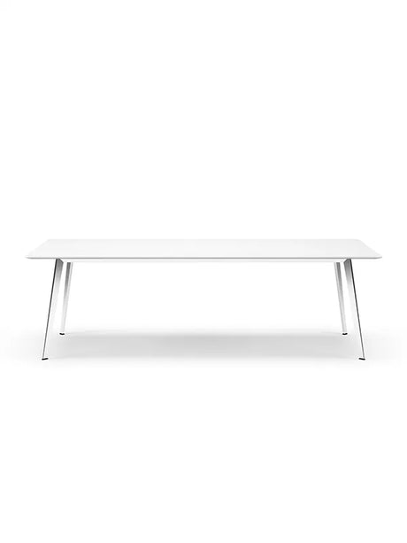 JW2410 Tisch von Montana - Snow (Seidenlaminat) / Aluminium (poliert) - Jacobsen Plus