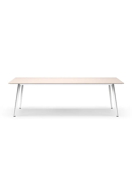 JW2410 Tisch von Montana - Massivholz Eiche (Douglas White) / Aluminium (poliert) - Jacobsen Plus