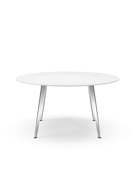 JW140 Tisch von Montana - Snow (Seidenlaminat) / Aluminium (poliert) - Jacobsen Plus