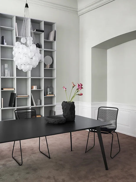 JW2090 Tisch von Montana - Schwarzes Linoleum / Schwarz (lackiert) - Jacobsen Plus
