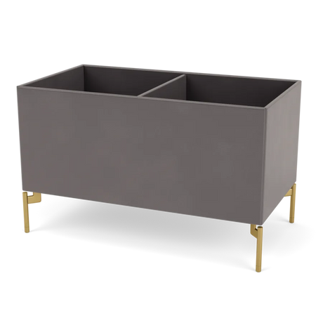 Pflanzkasten B69,6 cm von D38, inkl. Beine Montana - Kaffee / Messing - Jacobsen Plus