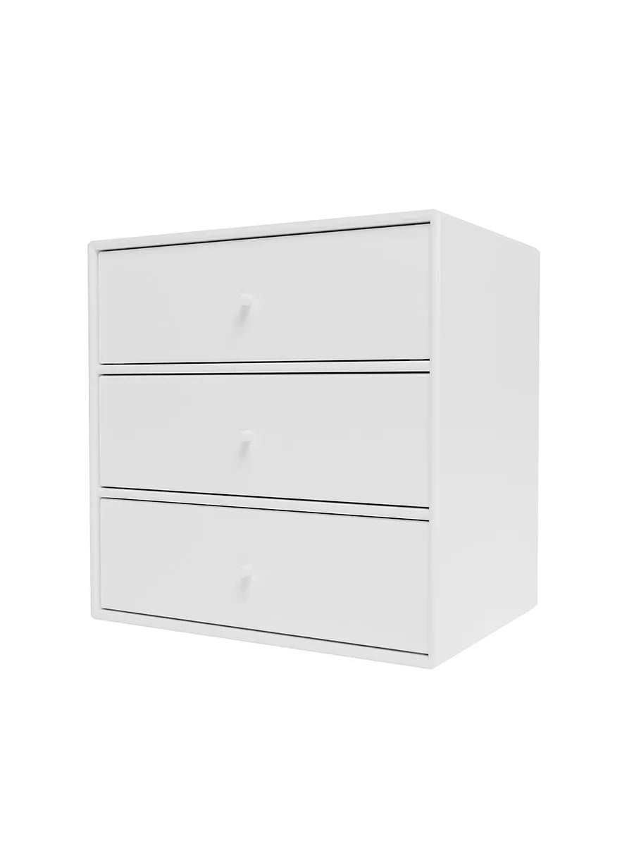 Montana Mini 1007 Modul m. Drei Schubladen - Neu Weiß - Jacobsen Plus