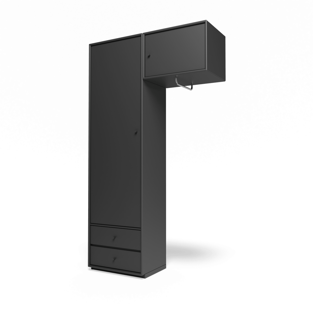 Attire II garderobe, inkl. sokkel 3 cm fra Montana - Anthracite - Jacobsen Plus