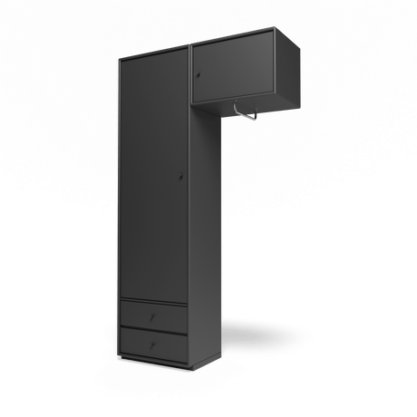 Attire II garderobe, inkl. sokkel 3 cm fra Montana - Anthracite - Jacobsen Plus