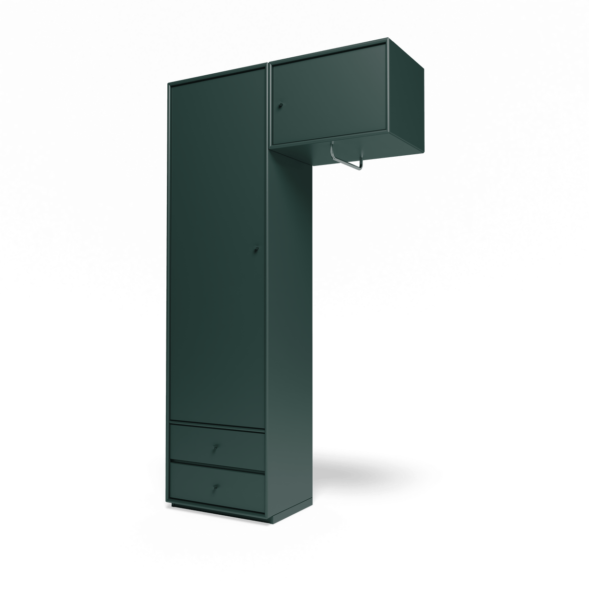 Attire II garderobe, inkl. sokkel 3 cm fra Montana - Black Jade - Jacobsen Plus
