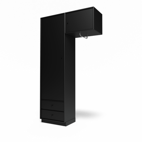 Attire II garderobe, inkl. sokkel 7 cm fra Montana - Black - Jacobsen Plus