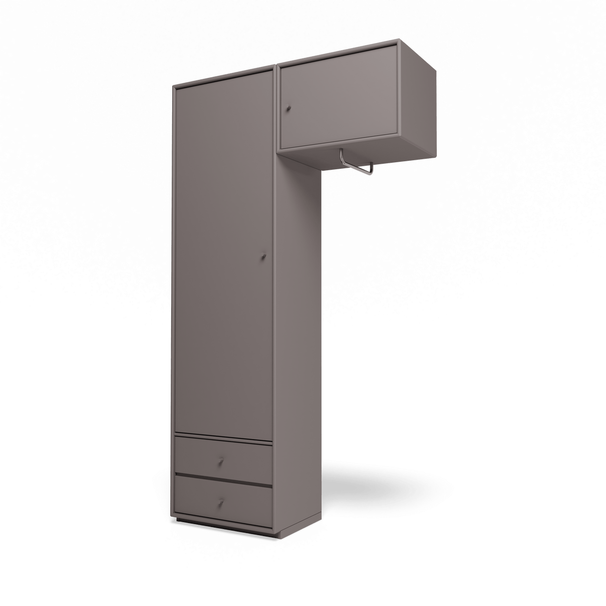 Attire II garderobe, inkl. sokkel 3 cm fra Montana - Coffee - Jacobsen Plus